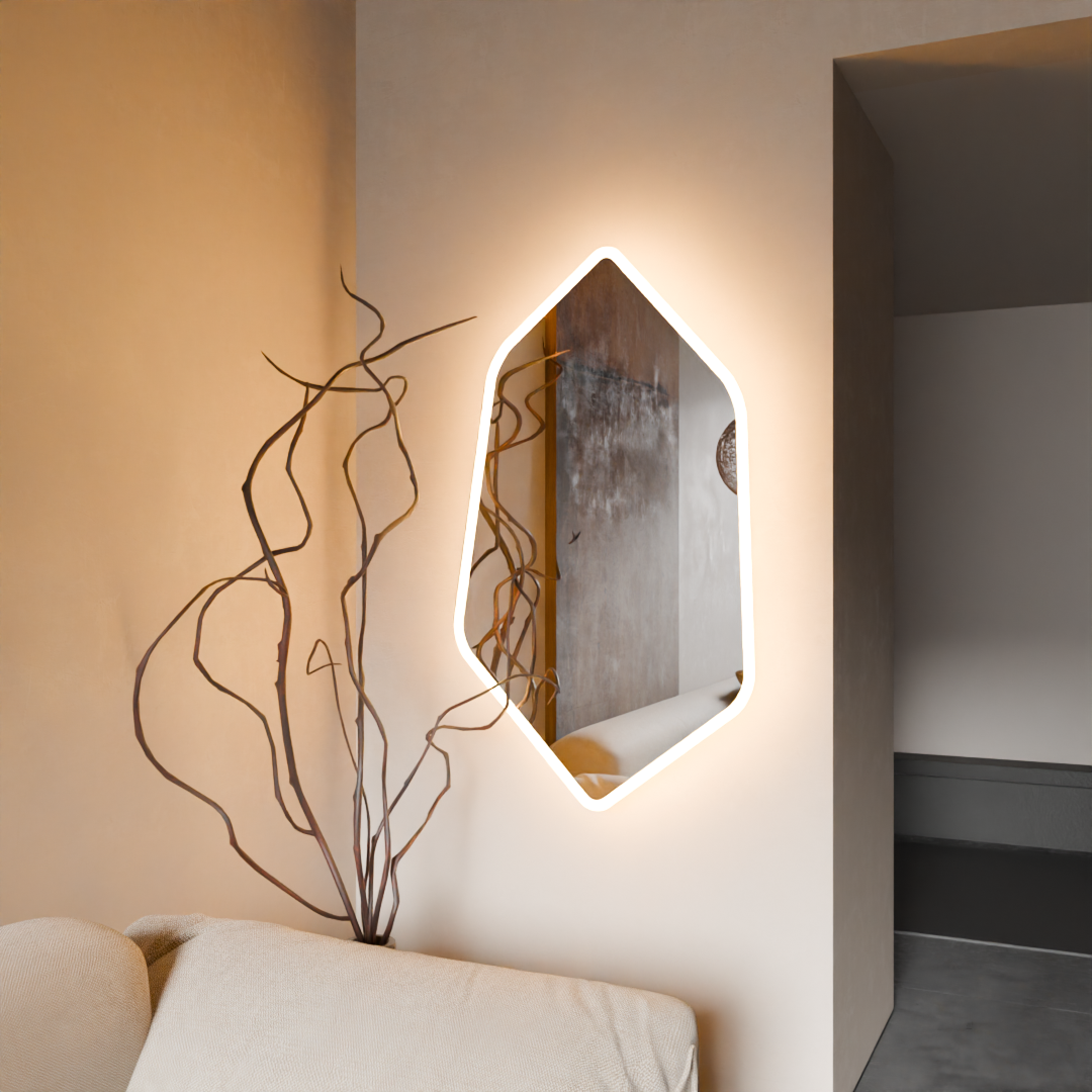 Emerald Kenar Kumlamalı LED Ayna
