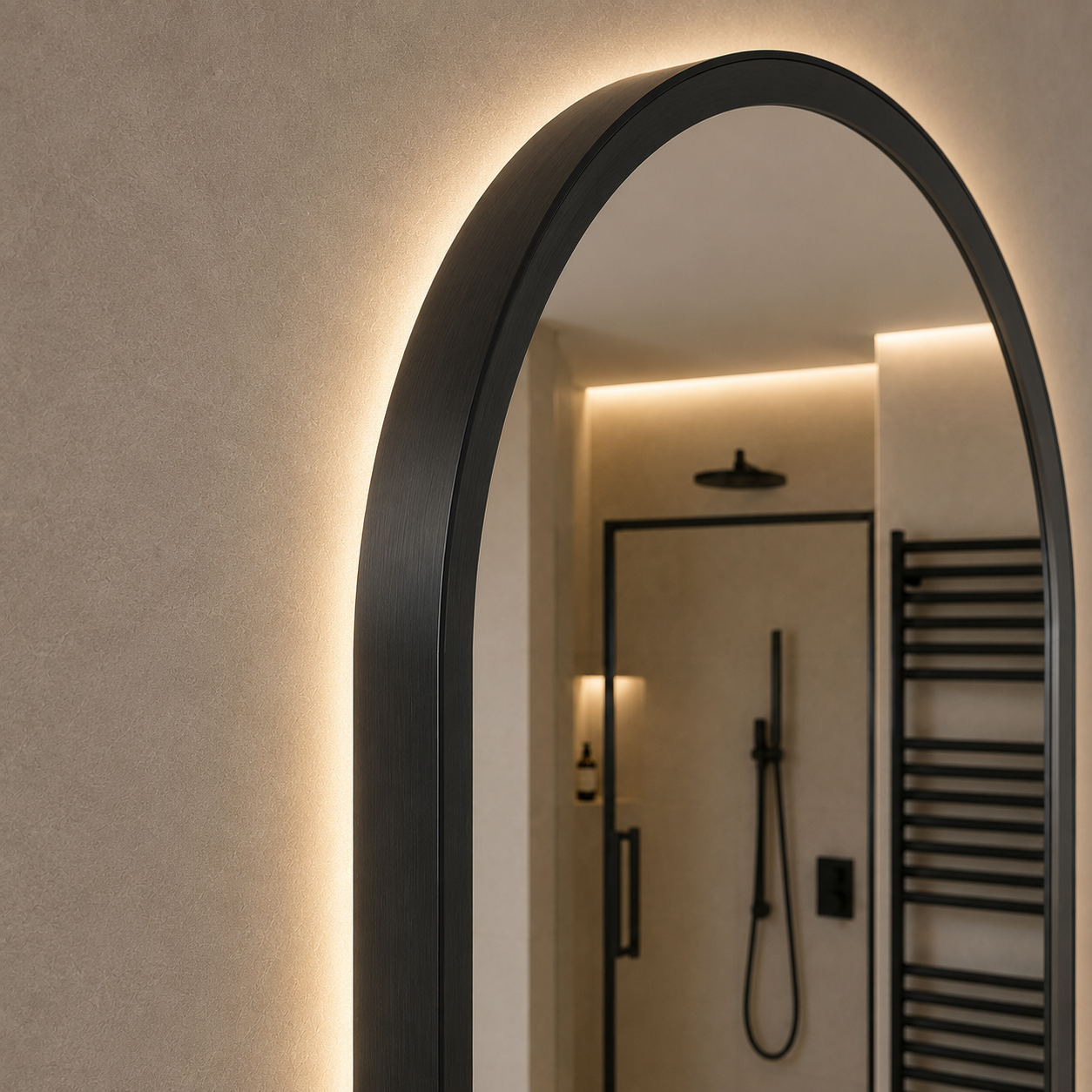 Kumlamasız LED Işıklı Oval Banyo Aynası - Gün Işığı