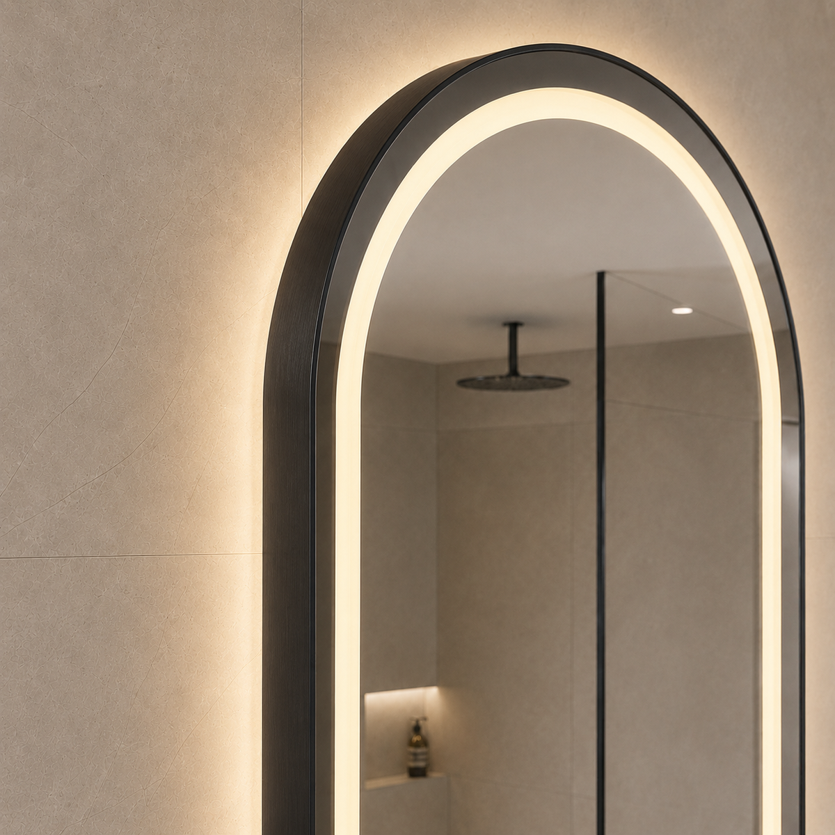 LED Işıklı Oval Banyo Aynası - Gün Işığı